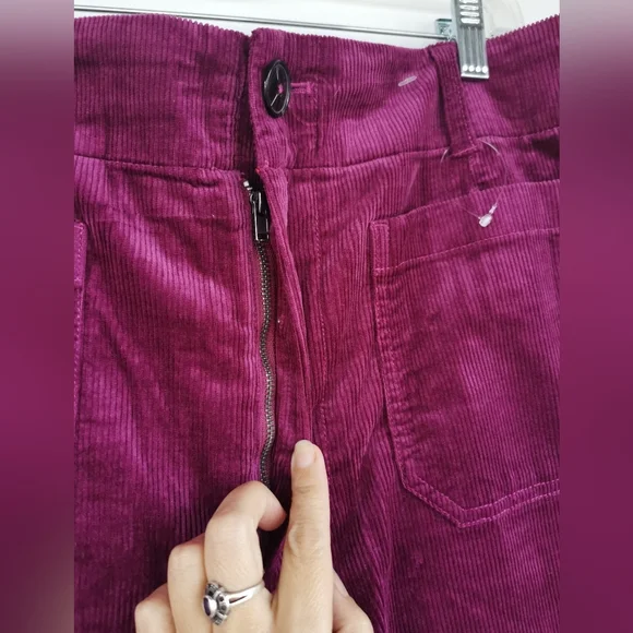 Anthropologie Burgundy Wide Leg Pants - Picture 10 of 16